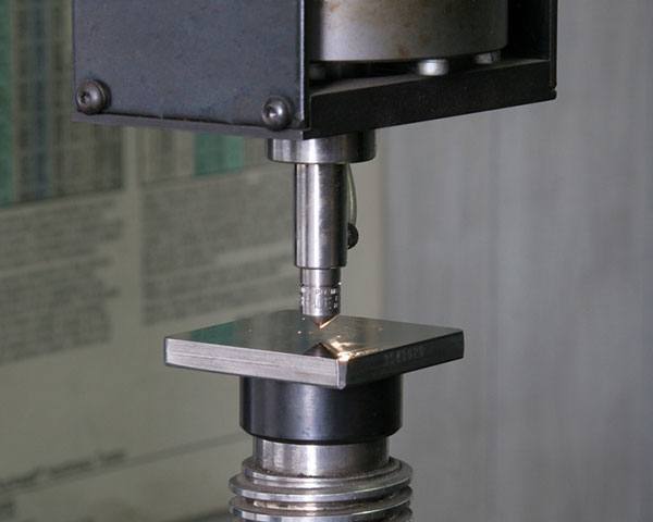 hardness test being captured
